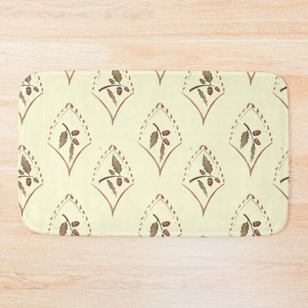 Item preview, Copy of Pattern with leaves and buds in yellow background for textile design and crafts designed and sold by SpaceartLilu.