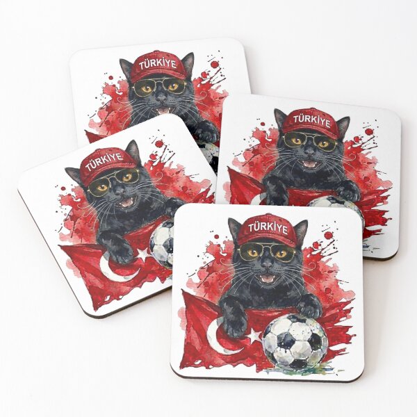 Item preview, Black cat World Cup Türkiye Turkey Suppawter designed and sold by The Suppawters.
