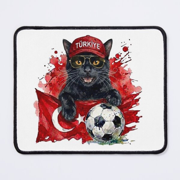 Item preview, Black cat World Cup Türkiye Turkey Suppawter designed and sold by The Suppawters.