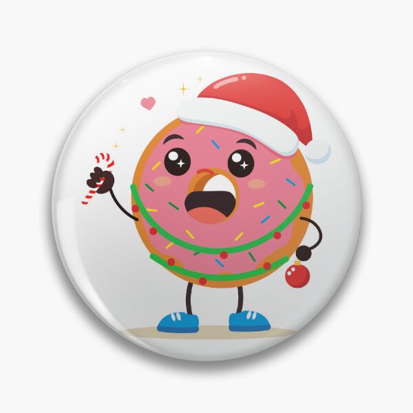 Item preview, Cute Christmas Donut Illustration designed and sold by BetweenForms.