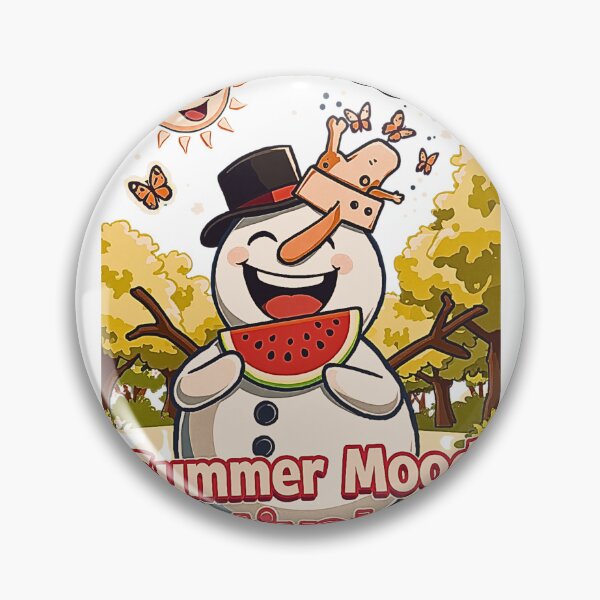 Item preview, Silly Summer Mood Activated Funny Snowman Watermelon T-Shirt designed and sold by MerchWSzpilkach.