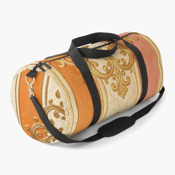 Item preview, Antiqued Matte Mauve, Orange & Cream Striped Gold Baroque designed and sold by DesignsByPrnces.