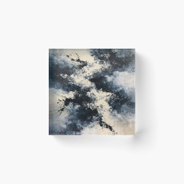 Item preview, Abstract Textured Blue Palette No. 22 - Turbulent Midnight Storm designed and sold by SlowRegardArt.