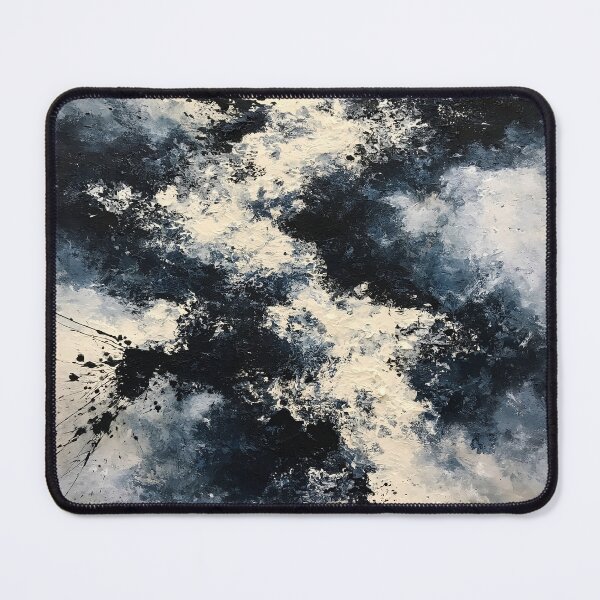 Item preview, Abstract Textured Blue Palette No. 22 - Turbulent Midnight Storm designed and sold by SlowRegardArt.