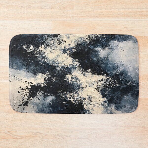 Item preview, Abstract Textured Blue Palette No. 22 - Turbulent Midnight Storm designed and sold by SlowRegardArt.