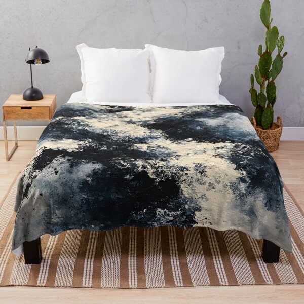 Item preview, Abstract Textured Blue Palette No. 22 - Turbulent Midnight Storm designed and sold by SlowRegardArt.