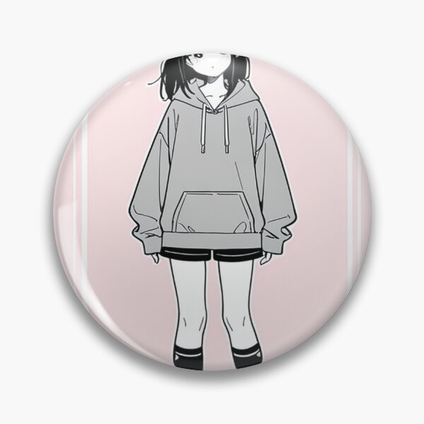 Item preview, Fashion - Girl in Gray Hoodie White Sneakers Pink Background designed and sold by AnimeShin.
