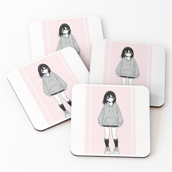 Item preview, Fashion - Girl in Gray Hoodie White Sneakers Pink Background designed and sold by AnimeShin.