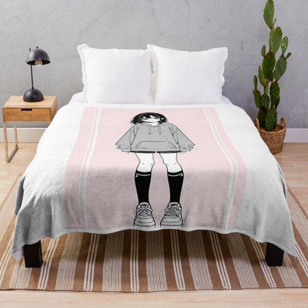Item preview, Fashion - Girl in Gray Hoodie White Sneakers Pink Background designed and sold by AnimeShin.