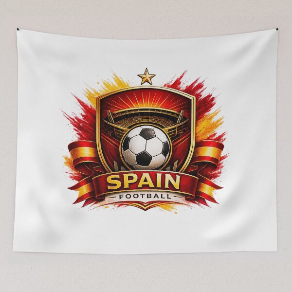 Item preview, Spain Football Ultra Modern Minimal Soccer Design designed and sold by TKOprintdesigns.