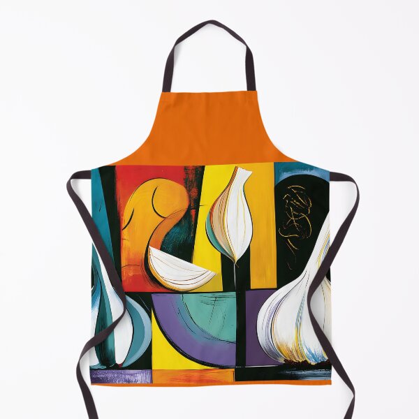 Item preview, Garlic and Onion Mosaic - Vibrant Botanical Forms in Bold Geometry and Contemporary Color designed and sold by OlfactoART Studio.