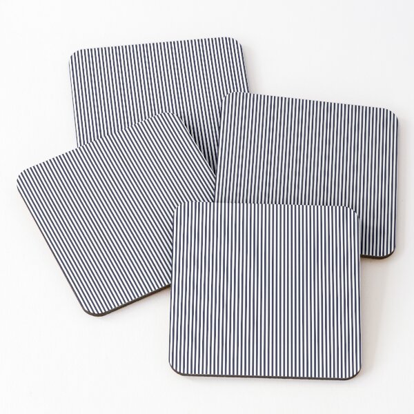 Item preview, Classic Navy Blue and White Vertical Stripes | Minimalist Nautical Stripe Pattern | Timeless Preppy Vertical Line Art | Elegant Navy Blue Pinstripes | Sophisticated Navy Stripe Pattern designed and sold by VivaFy.