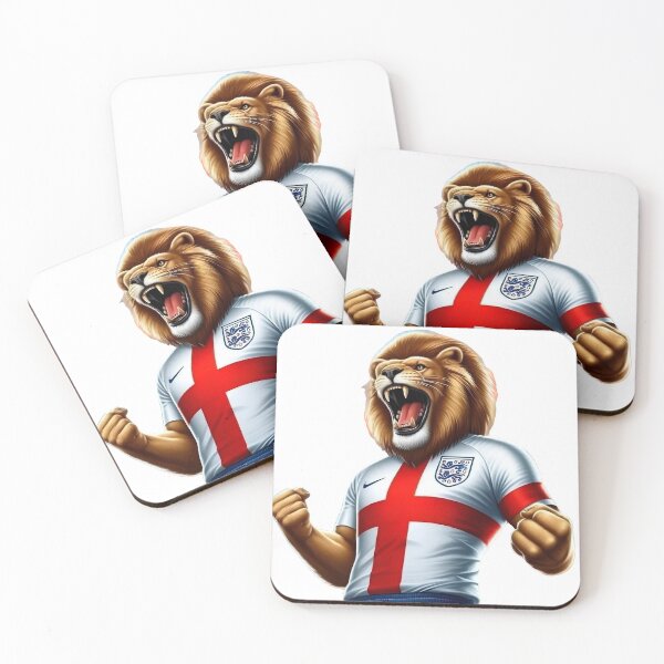 Item preview, England Football Fan Cartoon Sticker | Three Lions Supporter designed and sold by aminesez22.