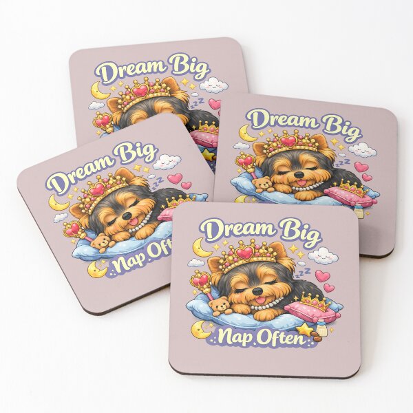 Item preview, Nap Time Yorkie – Dream Big, Nap Often Dog Lover Design designed and sold by Yorkie Magic Studio .