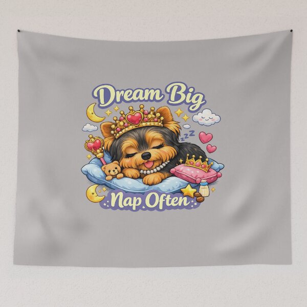 Item preview, Nap Time Yorkie – Dream Big, Nap Often Dog Lover Design designed and sold by Yorkie Magic Studio .