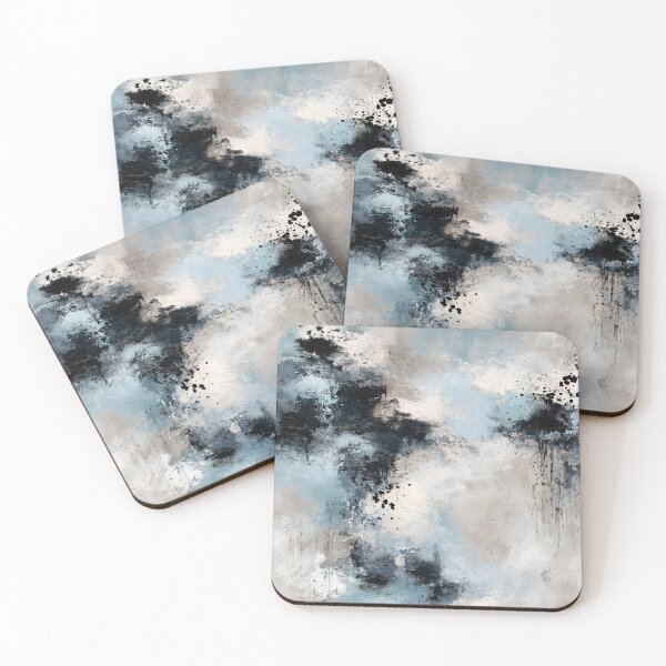 Item preview, Abstract Textured Blue Palette No. 23 - Ethereal Blue Veil designed and sold by SlowRegardArt.