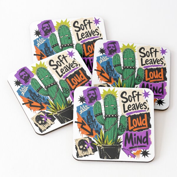 Item preview, Soft Leaves Loud Mind Cactus Graphic T-Shirt designed and sold by moxivra.