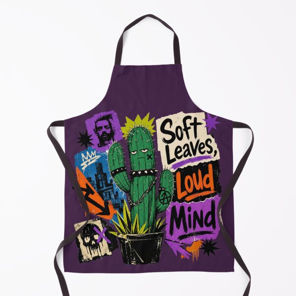 Item preview, Soft Leaves Loud Mind Cactus Graphic T-Shirt designed and sold by moxivra.