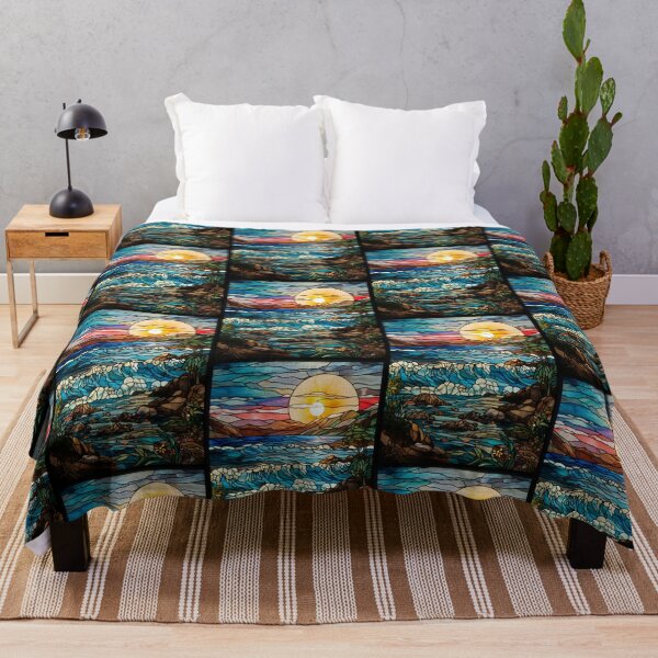Item preview, Pacific Sunset Coastal Surf Mosaic designed and sold by pinkal.