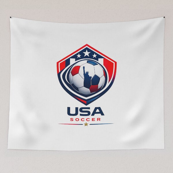 Item preview, USA Soccer Ultra Modern Minimal Football Design designed and sold by TKOprintdesigns.