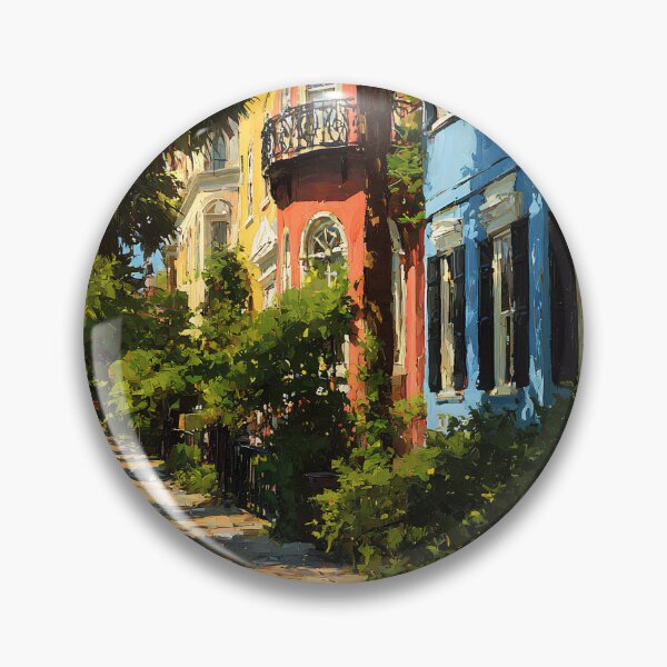 Item preview, Charleston Palm Lined Street in Golden Light designed and sold by daila70.