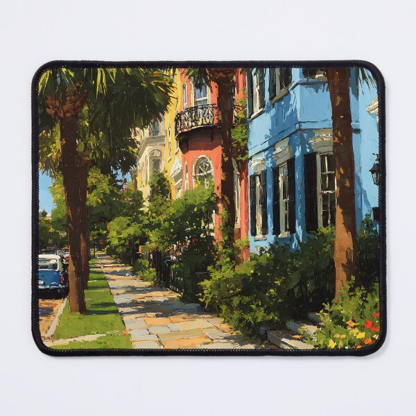 Item preview, Charleston Palm Lined Street in Golden Light designed and sold by daila70.