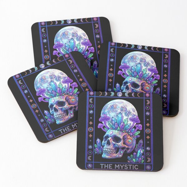Item preview, Mystical Gothic Skull Tarot Card 3D Crystal Bead Art designed and sold by Rahaf-shop9.