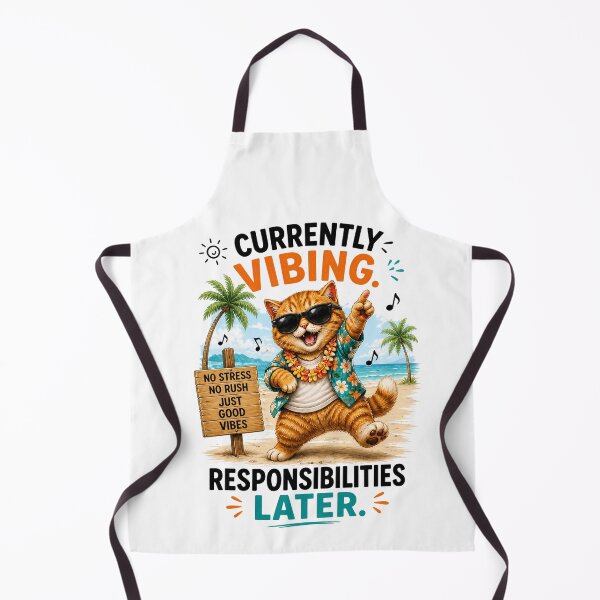 Item preview, Currently Vibing Beach Cat designed and sold by yasmh.