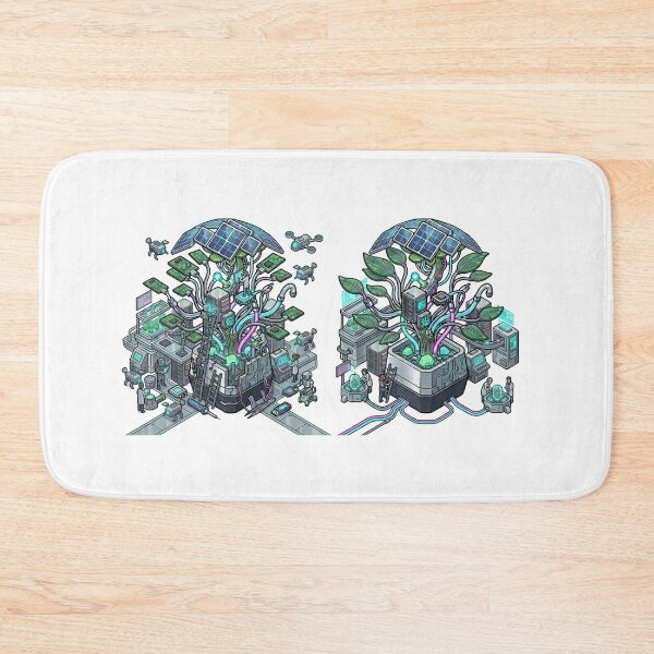 Item preview, Cyberpunk Jellyfish Digital Cyber Marine Art designed and sold by caffeinepixels.