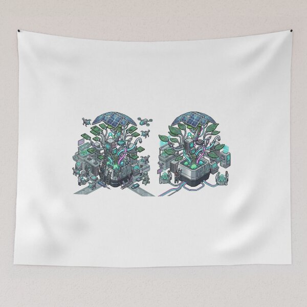 Item preview, Cyberpunk Jellyfish Digital Cyber Marine Art designed and sold by caffeinepixels.