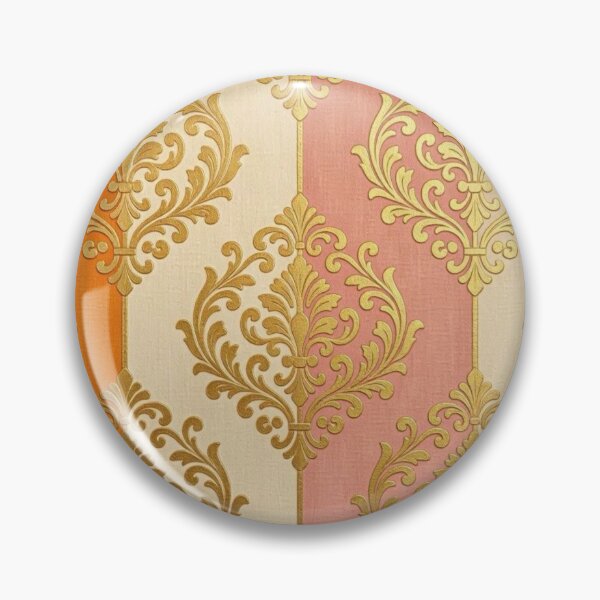 Item preview, Matte Orange & Cream Striped Gold Baroque designed and sold by DesignsByPrnces.