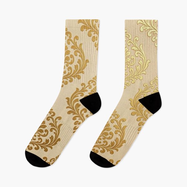 Item preview, Matte Orange & Cream Striped Gold Baroque designed and sold by DesignsByPrnces.