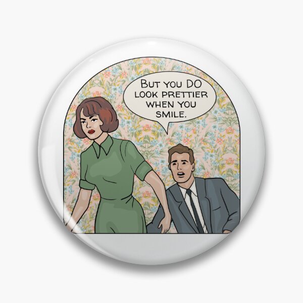 Item preview, Comic Woman Looks Prettier When She Smiles designed and sold by Unhinged Heather.
