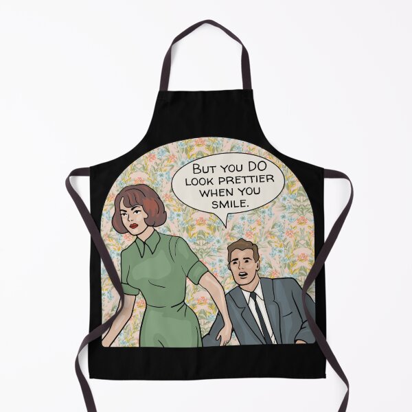 Item preview, Comic Woman Looks Prettier When She Smiles designed and sold by Unhinged Heather.