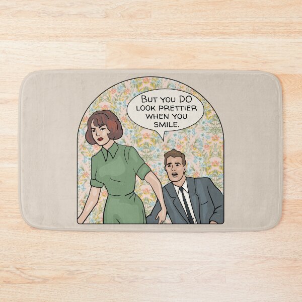 Item preview, Comic Woman Looks Prettier When She Smiles designed and sold by Unhinged Heather.