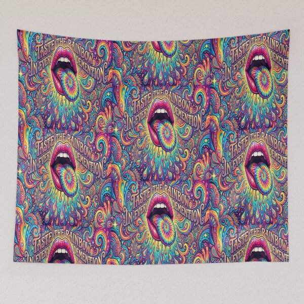Item preview, Psychedelic Rainbow Tongue Expression designed and sold by Linders Lucious Looks.