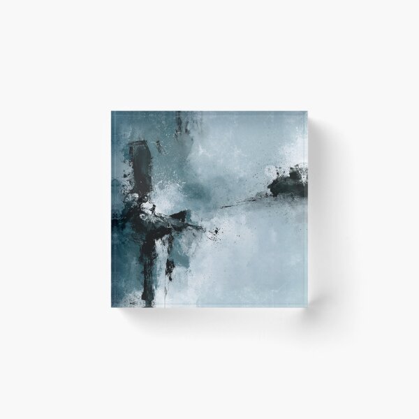 Item preview, Abstract Textured Blue Palette No. 24 - Azure Flight Over Silent Cliffs designed and sold by SlowRegardArt.