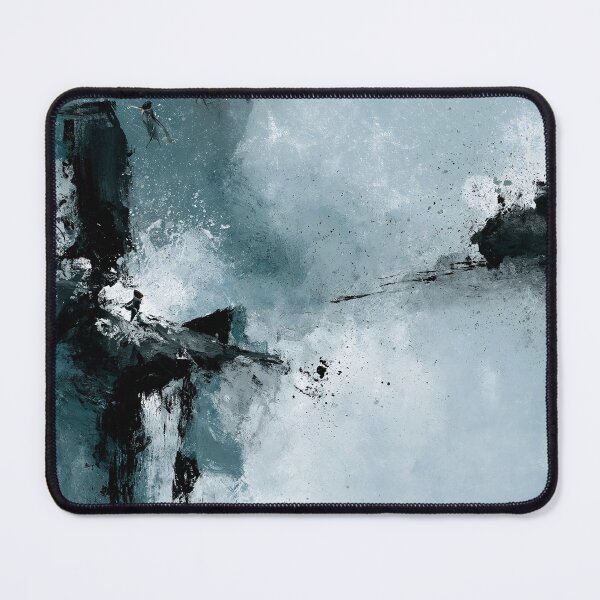 Item preview, Abstract Textured Blue Palette No. 24 - Azure Flight Over Silent Cliffs designed and sold by SlowRegardArt.