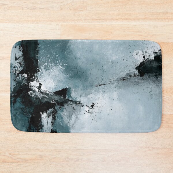 Item preview, Abstract Textured Blue Palette No. 24 - Azure Flight Over Silent Cliffs designed and sold by SlowRegardArt.