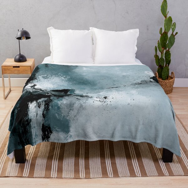 Item preview, Abstract Textured Blue Palette No. 24 - Azure Flight Over Silent Cliffs designed and sold by SlowRegardArt.
