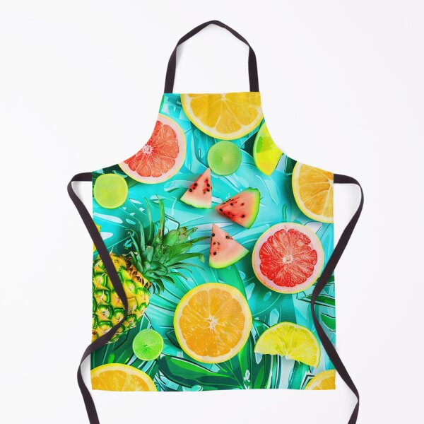 Item preview, Tropical Fruit Medley With Palm Leaves Colorful Art designed and sold by DEC02.