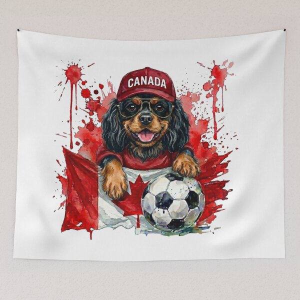 Item preview, Cavalier King Charles spaniel Black and Tan World Cup Canada Suppawter designed and sold by The Suppawters.
