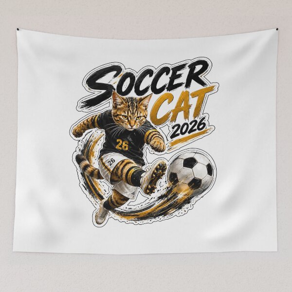 Item preview, Soccer Cat 2026 designed and sold by yasmh.