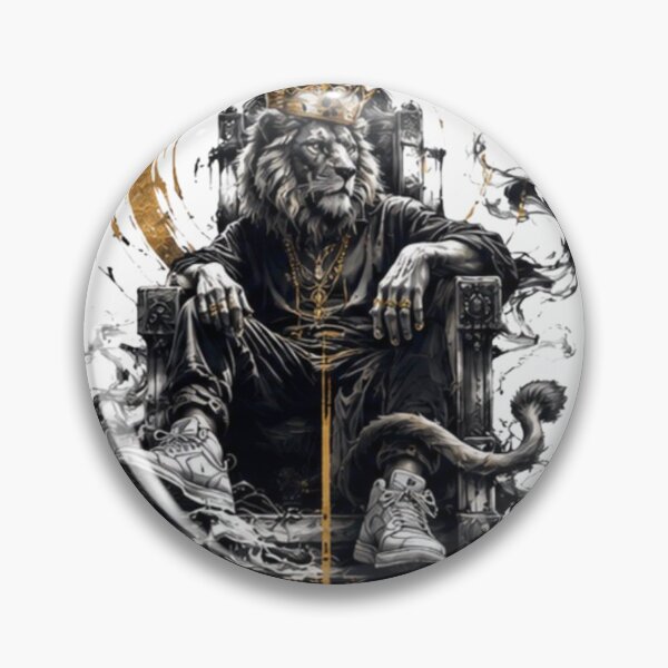 Item preview, Lion King Streetwear Throne Art – Urban Royalty Graphic T-Shirt designed and sold by novaduman.