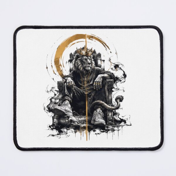 Item preview, Lion King Streetwear Throne Art – Urban Royalty Graphic T-Shirt designed and sold by novaduman.