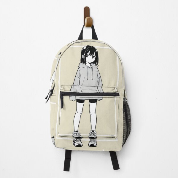 Item preview, Fashion - Girl in Light Gray Hoodie Bike Shorts Chunky Sneakers designed and sold by AnimeShin.