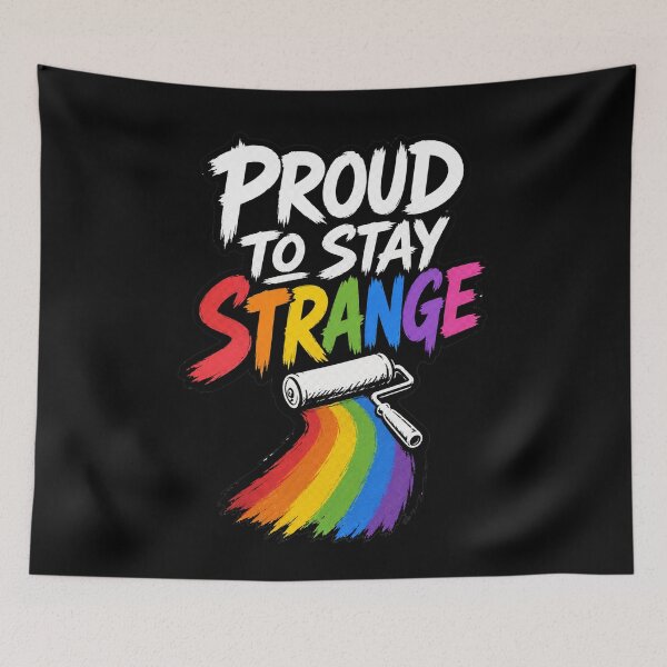 Item preview, Proud To Stay Strange Rainbow Paint Roller Graphic designed and sold by moxivra.