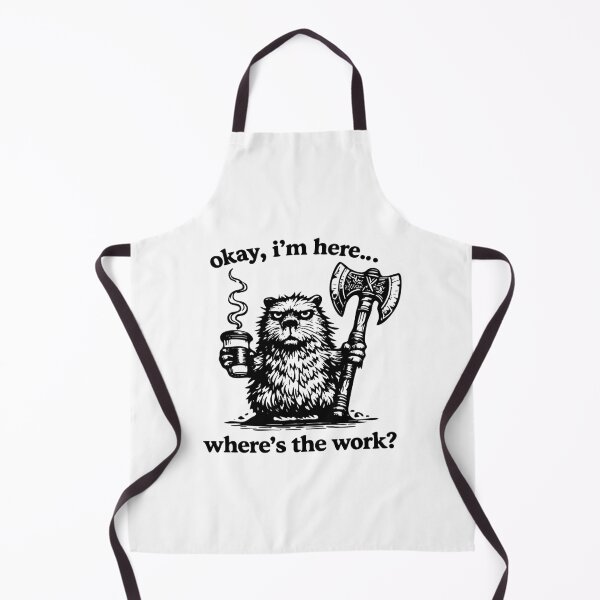 Item preview, Okay I'm Here Where's The Work funny Capybara designed and sold by CamaleonDesigns.