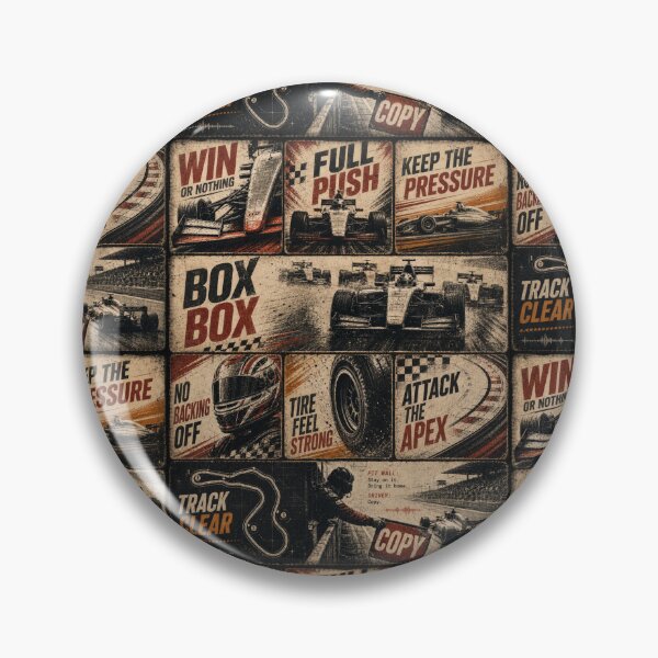 Item preview, Vintage Pit Radio F1 Grand Prix Racing Poster 2 designed and sold by PlanetEye Designs.