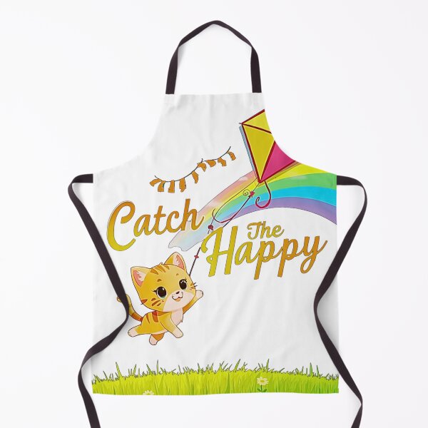 Item preview, Catch The Happy Cute Kitten Rainbow Kite T-Shirt designed and sold by MerchWSzpilkach.